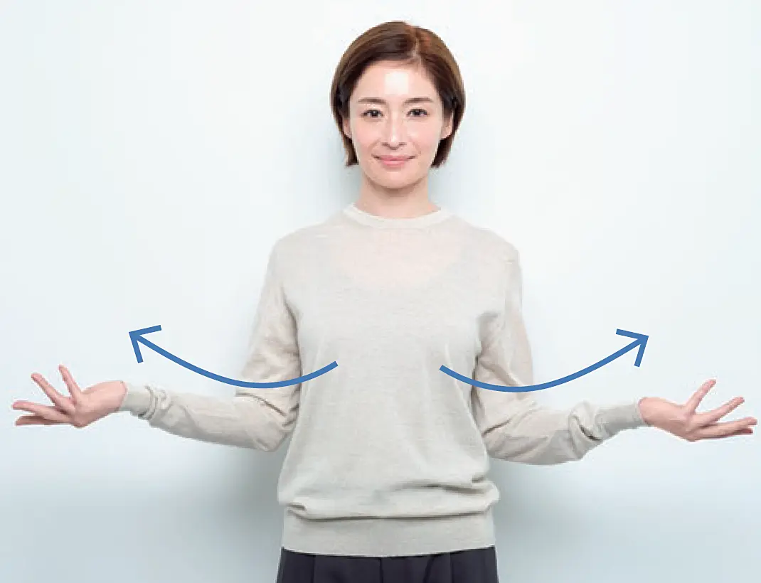 エイジングデザイナー 村木宏衣さん  わき& 背面ほぐし アイケア　ストレッチ　STEP2