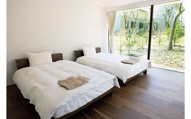 「集の間」のベッドルーム。