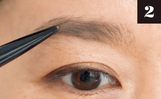 軽いタッチでペンシルで埋めていく