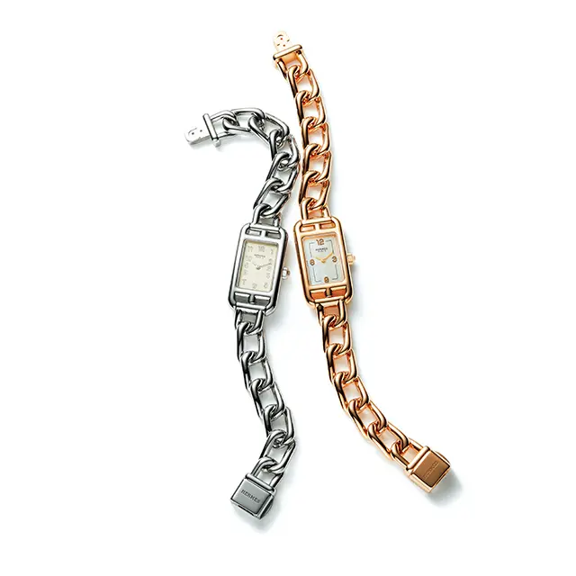 ジャケットの手もとにクラス感を添える。「エルメス」からナンタケットの新作時計