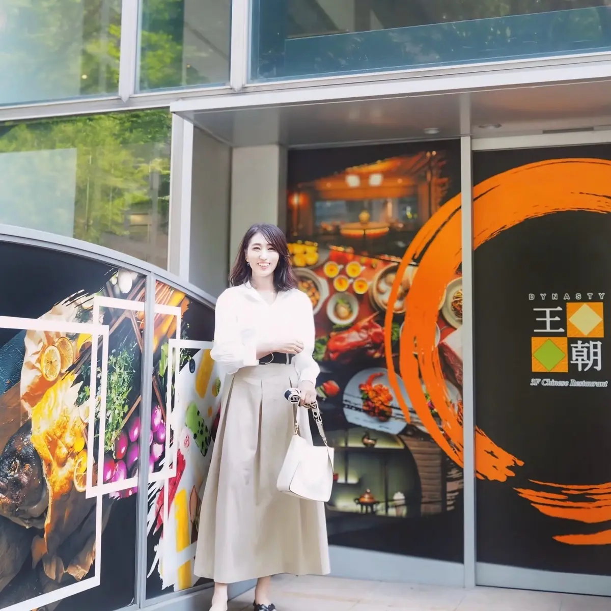 ZARAの腰高リネンスカートでチャイニーの画像_1