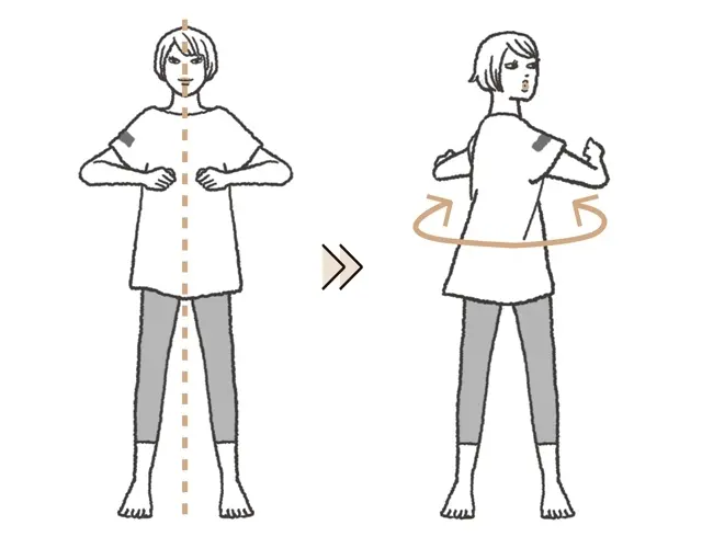 STEP1　腕を振る体操2分！ 