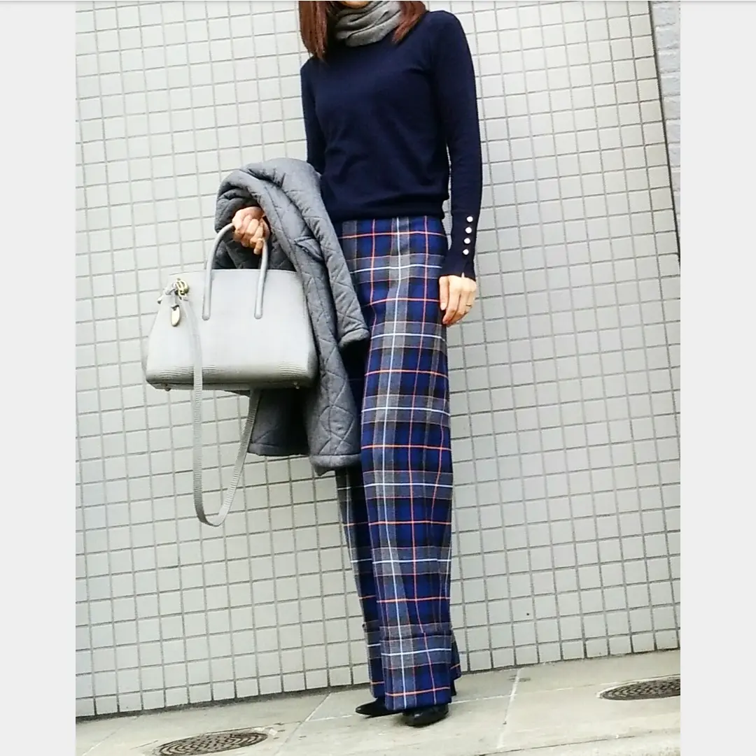 Myネイビーは、チェック合わせで★の画像_2