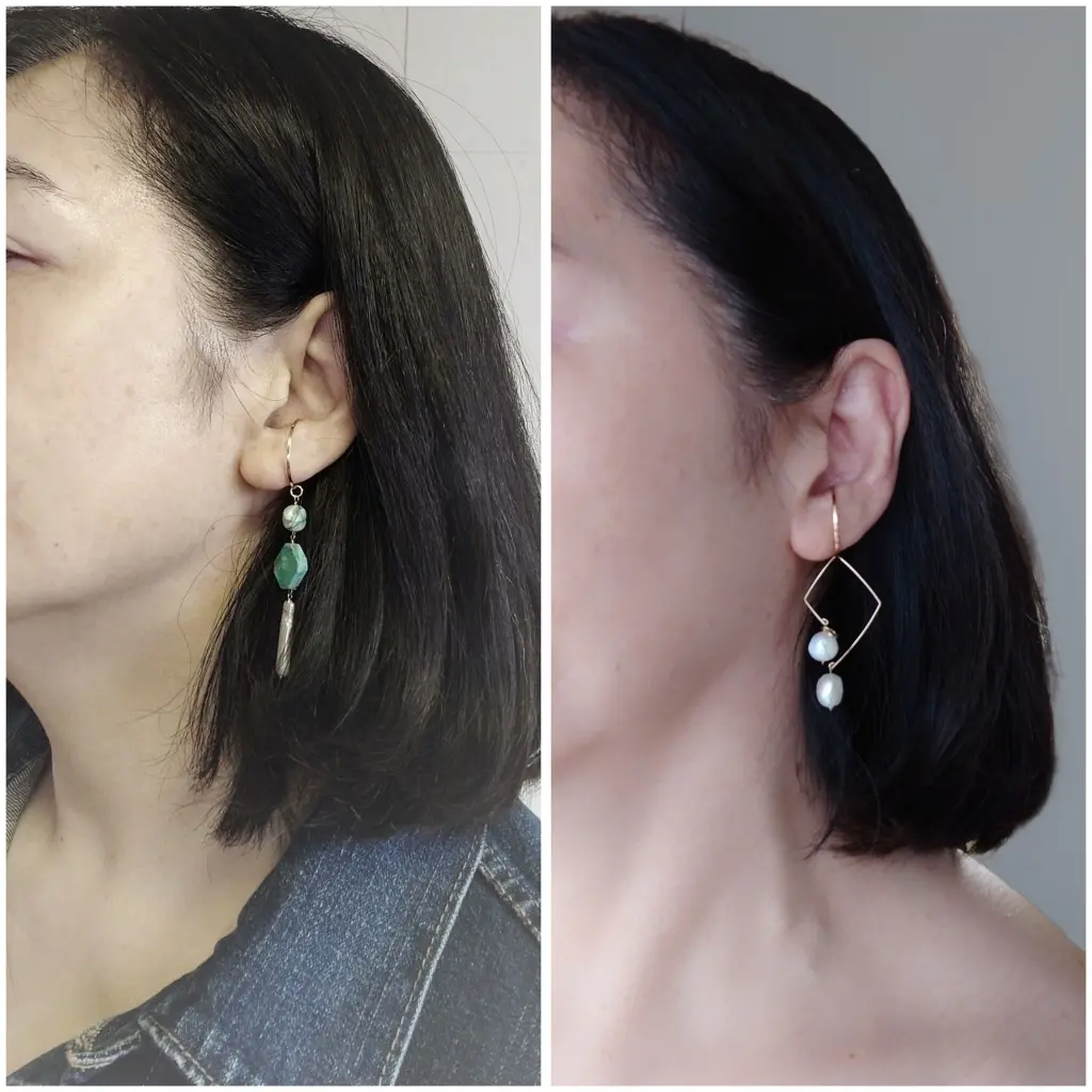 淡水パールとクリソコラのアシンメトリー