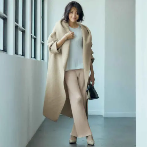 ADAWAS エアリーニットカーディガン、リブパンツ