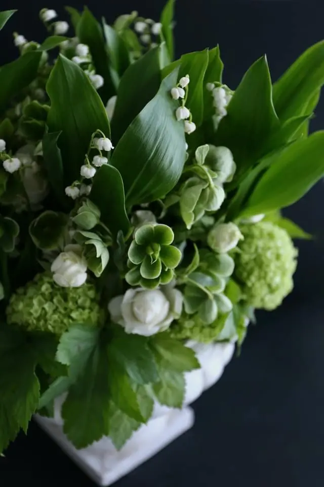 ホワイト＆グリーンのアレンジ