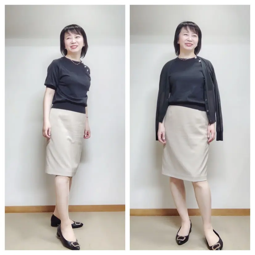 8月前半。アラフィフ秘書お仕事毎日服の画像_3