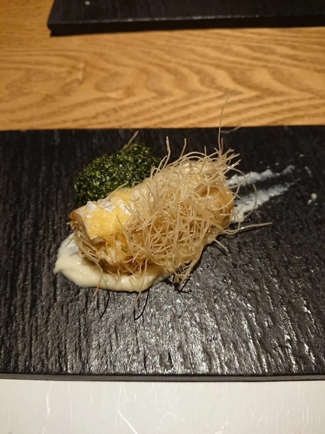 揚げ物 太刀魚 帆立貝 変わり揚げ 新じゃが芋のソース