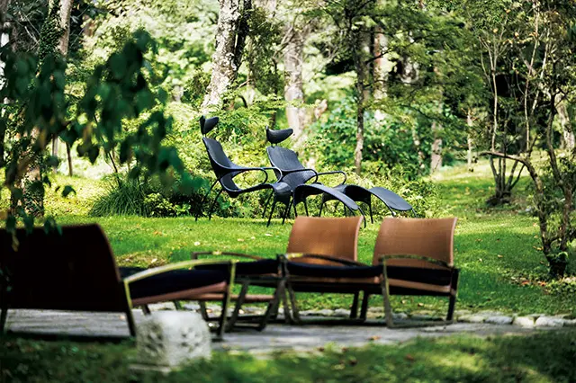 広 広とした庭園は目に心地よく、遊 び盛りの子供にもうれしい。