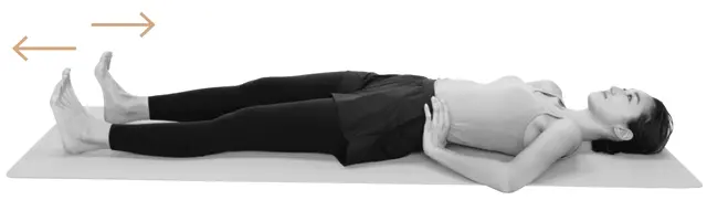 寝たままかかと押し出し