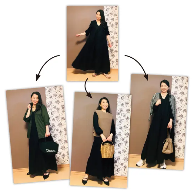 全身写真と詳細な文章で見せる着回しコーデの投稿が好評！