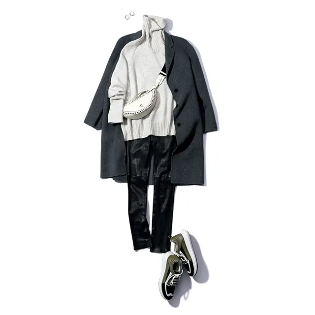 ボトルネックニット