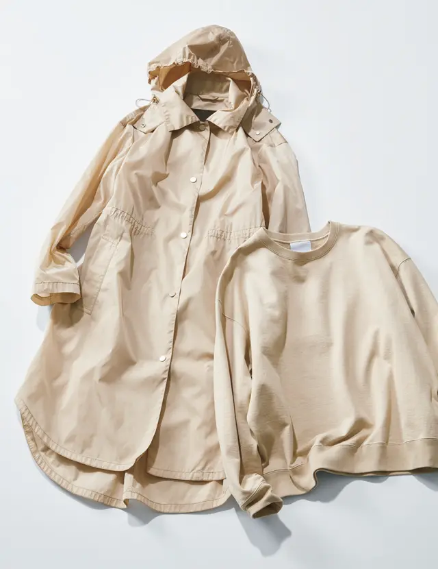 気楽に着られるスウェット　ベージュ