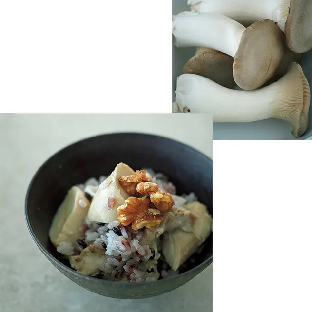 エリンギと鶏肉の炊き込みごはん