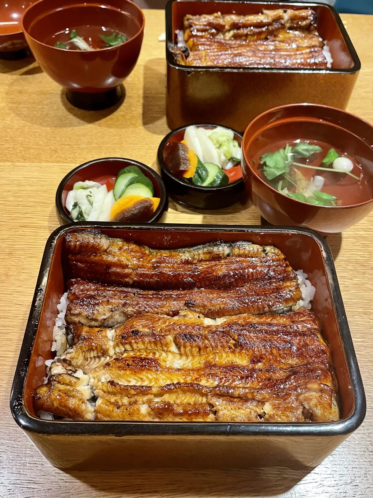 鰻重　肝吸い　お漬物