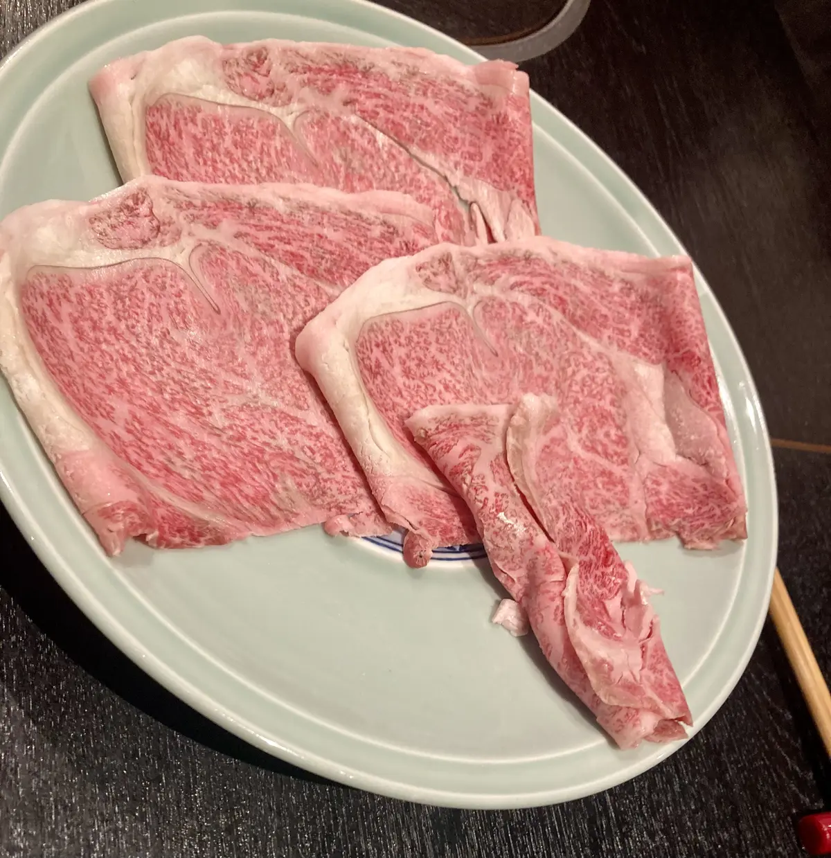 エイジングビーフ熟成肉・霜降り和牛(米沢牛A4ランク)　牛しゃぶ　beef shabushabu　aging beef aged beef
