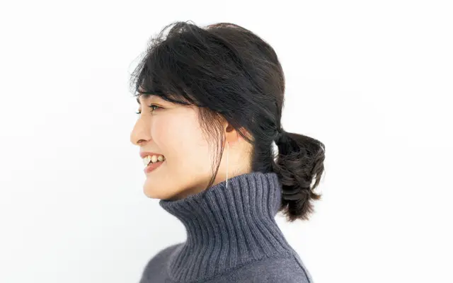 大人のクセ毛を生かしたやわらかい動きのボブ　ポイント