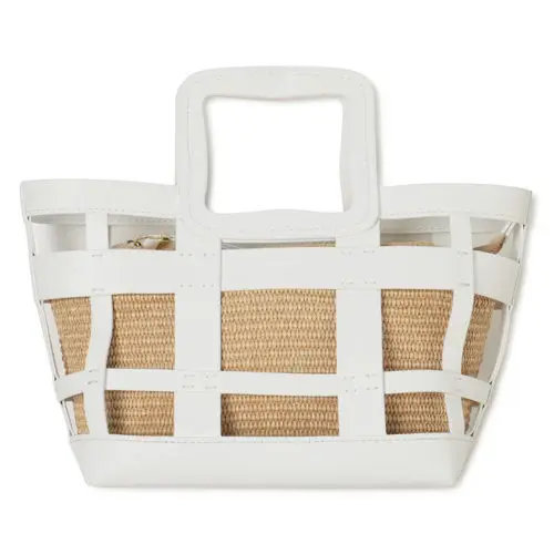 Anita Bilardi ラフィアバッグインレザーバッグ