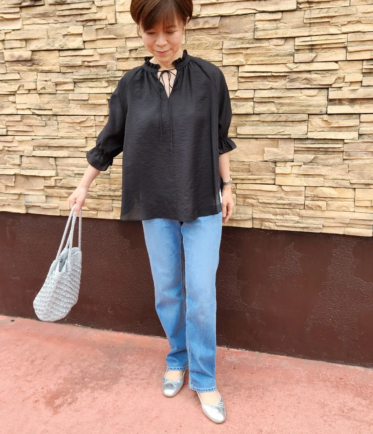サマーデニムとふんわりブラウスの画像_3