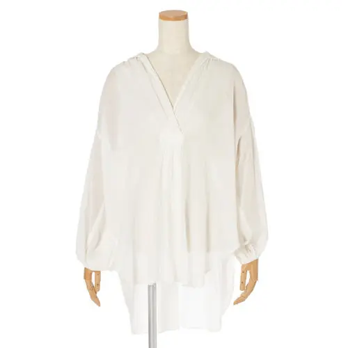 ne Quittez pas コットンボイルギャザーブラウス