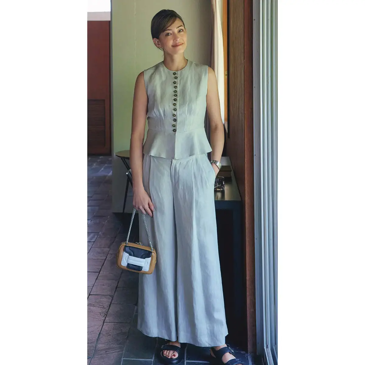 ひとくせデザインのセットアップなら、エレガント見えと楽な着心地が叶う！