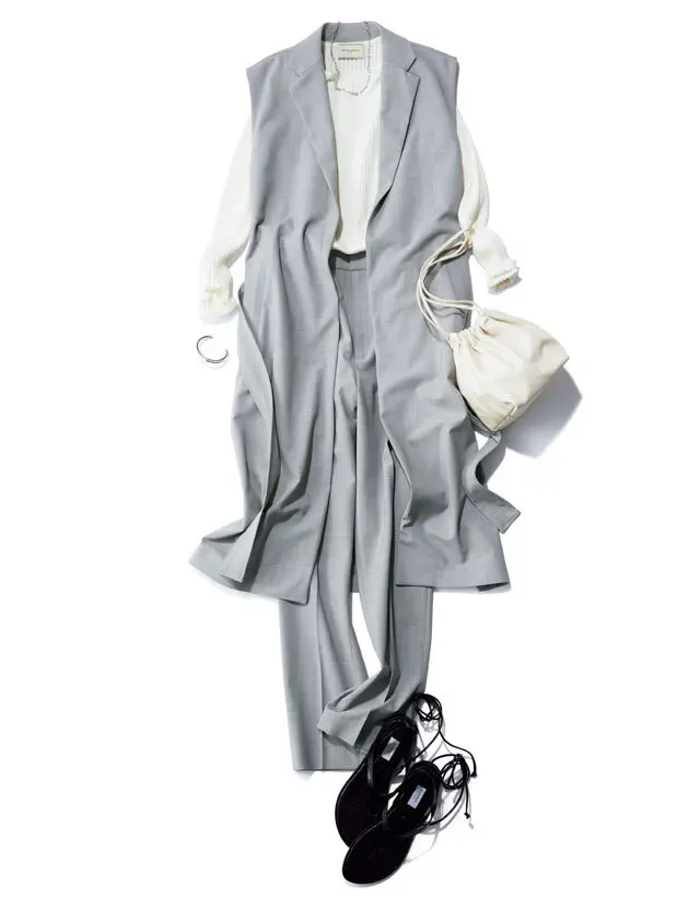 ノーク バイ ザ ラインのジレ&パンツ