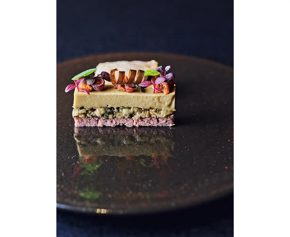 タコとなすをテリーヌ仕立てに　