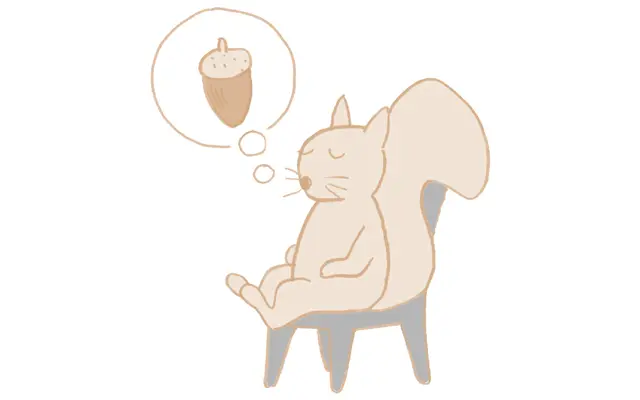 おなかいっぱいなのをイメージする