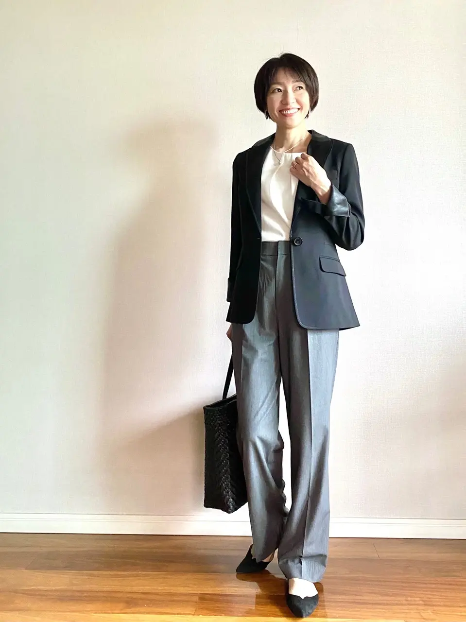 ユニクロタックパンツコーデ③