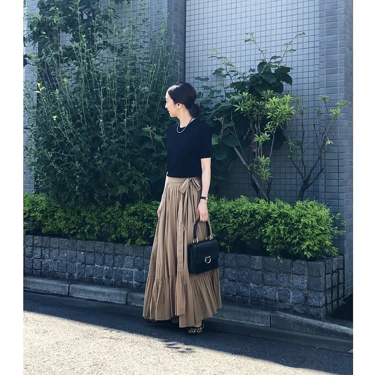 GU黒ニット&黒パールを効かせて❤︎の画像_1