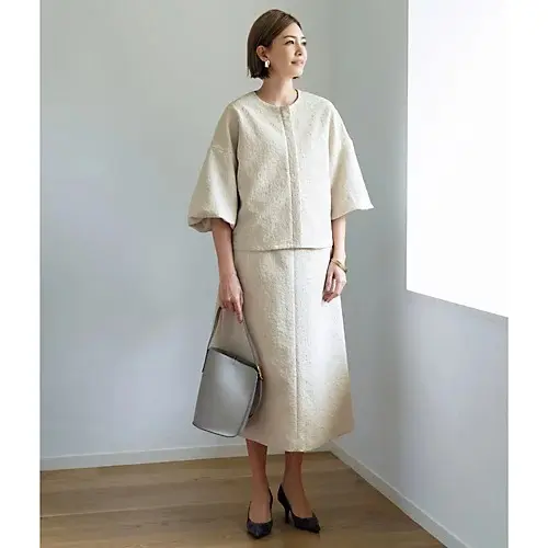 E by eclat ジャカード袖ボリュームジャケット ￥25,300