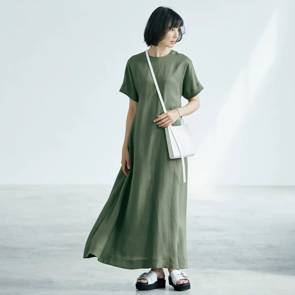 池田奈加子×SACRA リネンボイルワンピース