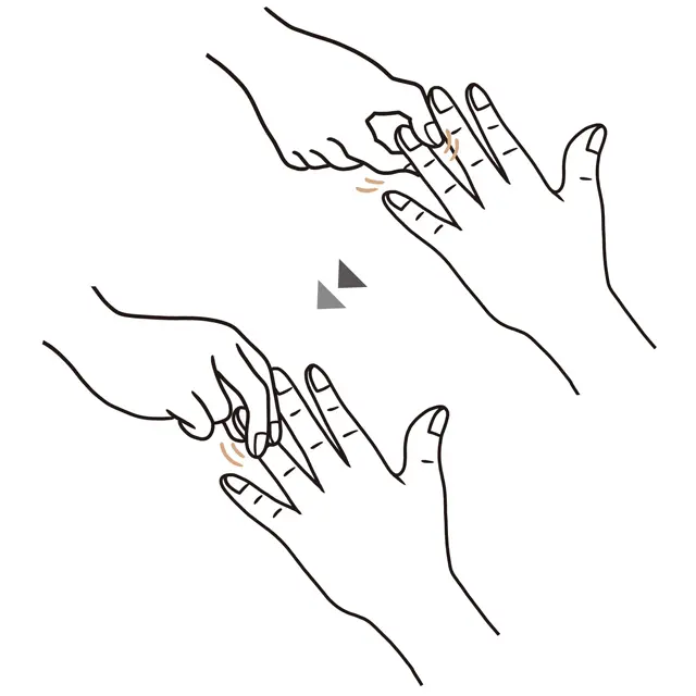手指不調のセルフケア　関節ほぐし