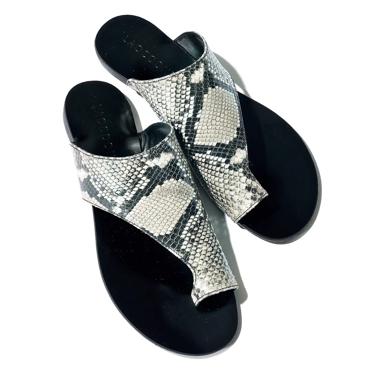 LAOCOONTE LORENA　型押しパイソンサンダル