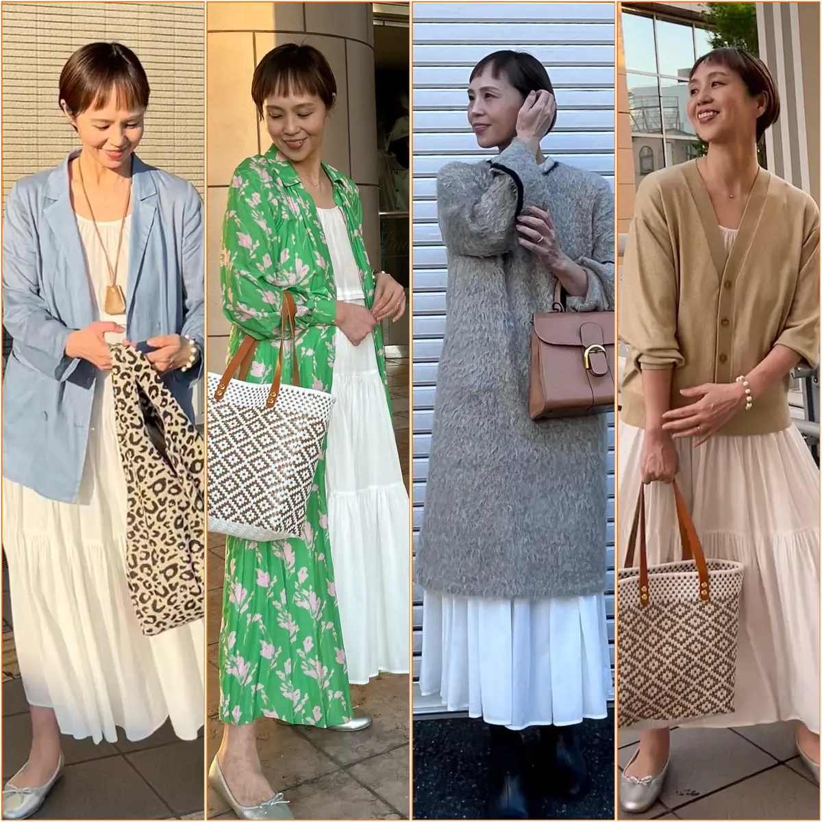 大好きな白のティアードワンピース。アラフの画像_7