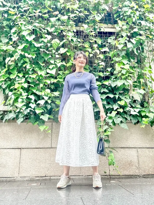 シアートップスで朝活コーデの画像_3