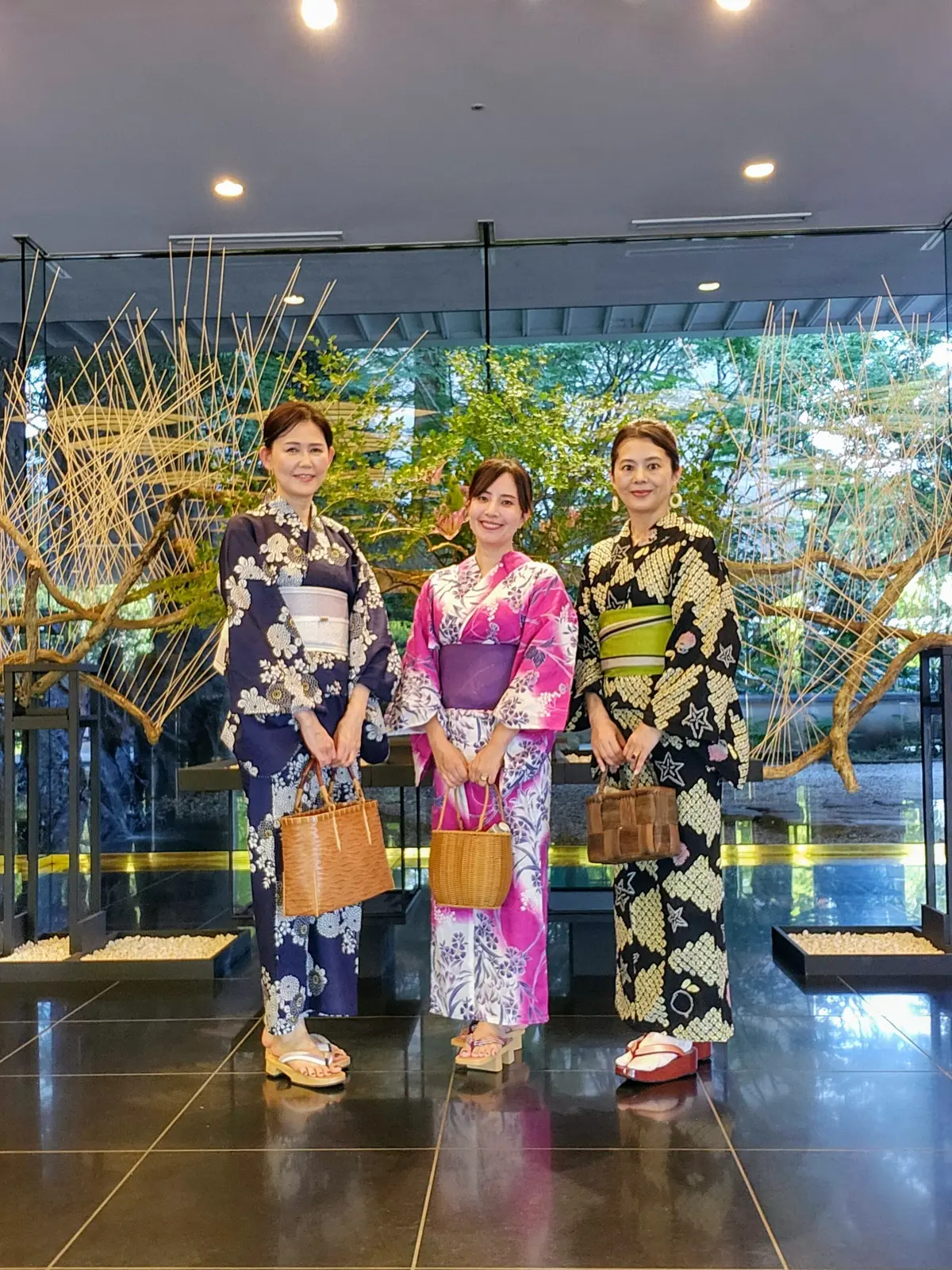 目黒雅叙園、9月閉館、ホテルラウンジ、浴衣、日本庭園、あんみつ、パンドラ、下駄、40代浴衣、40代ファッション、骨格ストレート