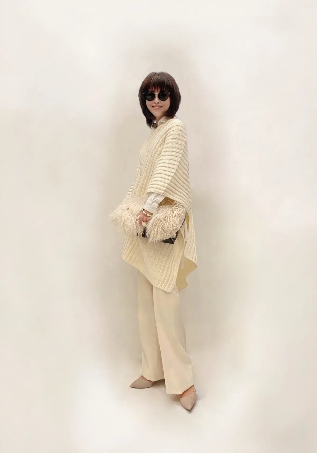 瞬間着映えZARAニットポンチョコーデ2の画像_3