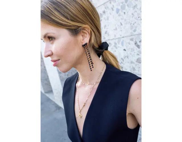 海外おしゃれマダムのジュエリーコーデ　ミラノマダム