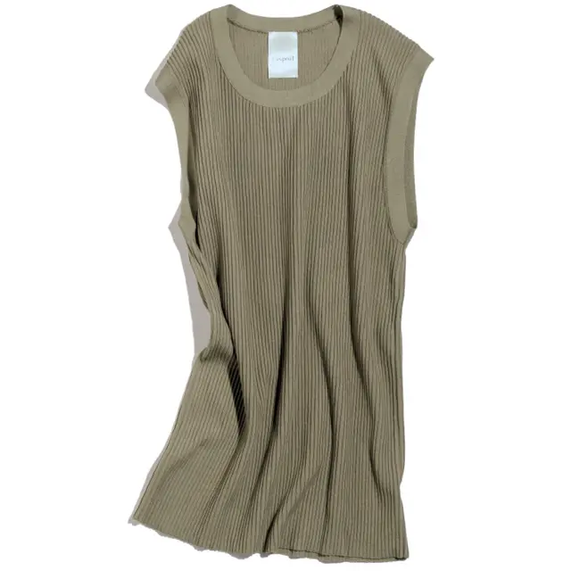 ラスパイユのノースリーブリブニット