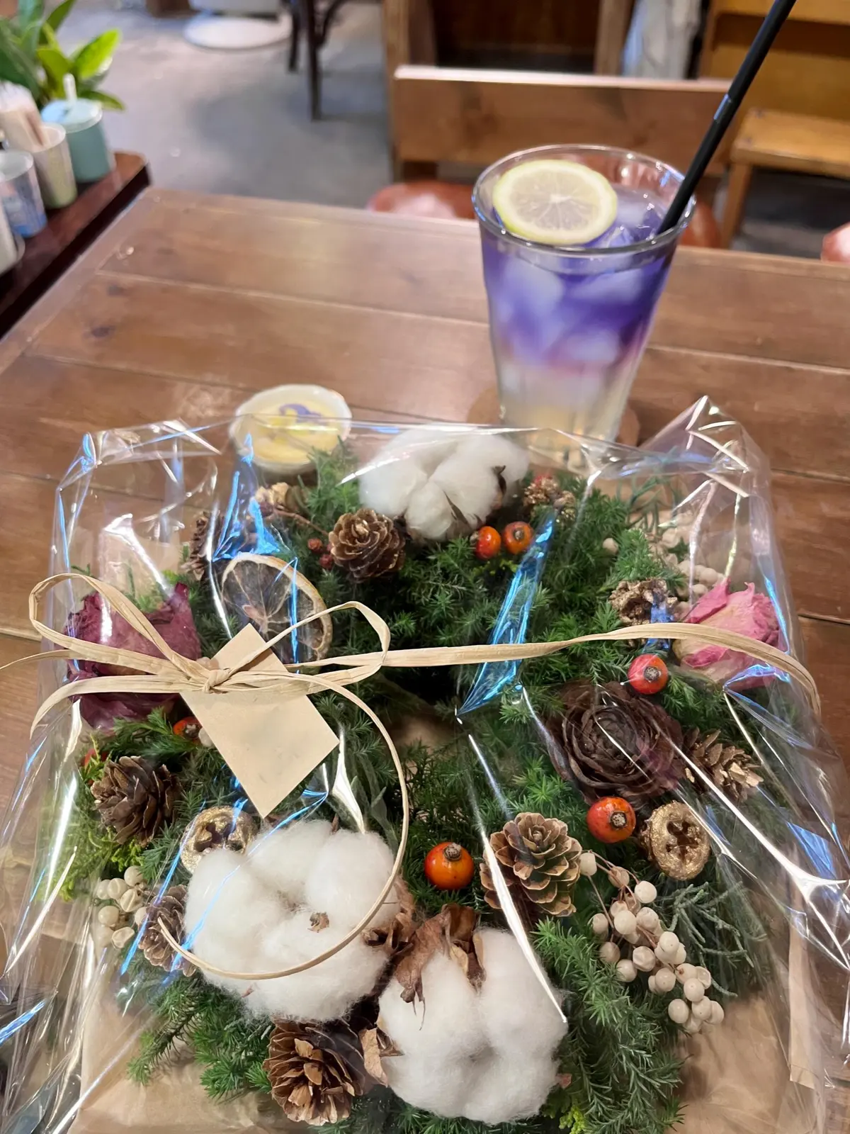 今年は早めのクリスマスリース作りの画像_12