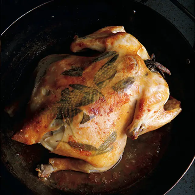 鶏のセージバター焼き