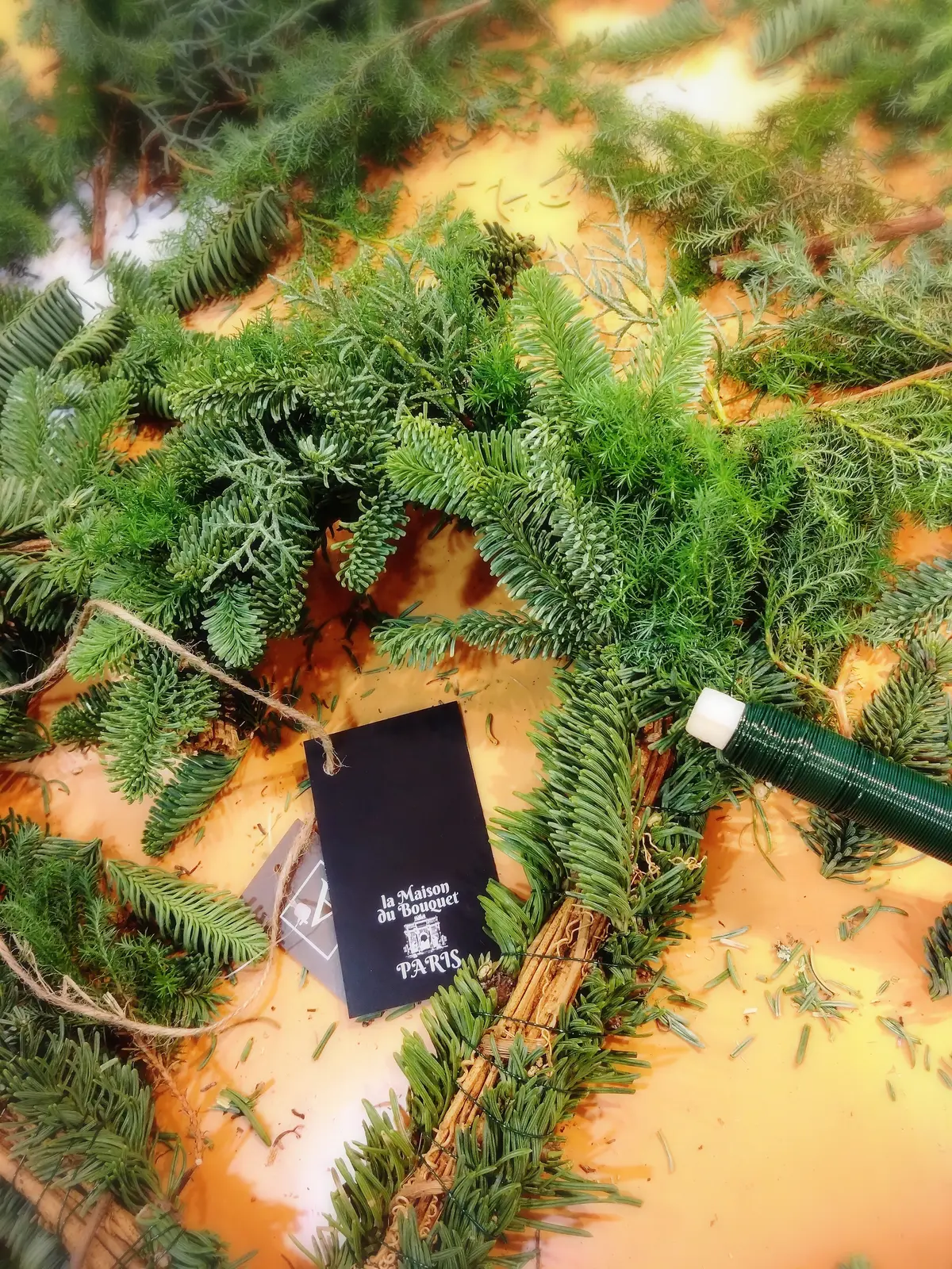 クリスマスリース、ハート型リース、二子玉川、玉川高島屋、マーサーブランチ、二子玉川ランチ