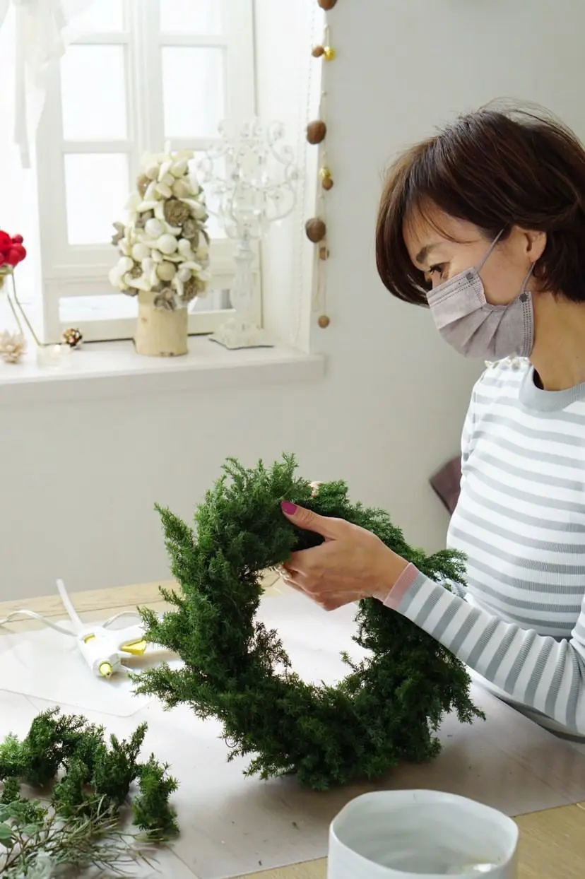 ウインターリース作りに挑戦しましたの画像_1