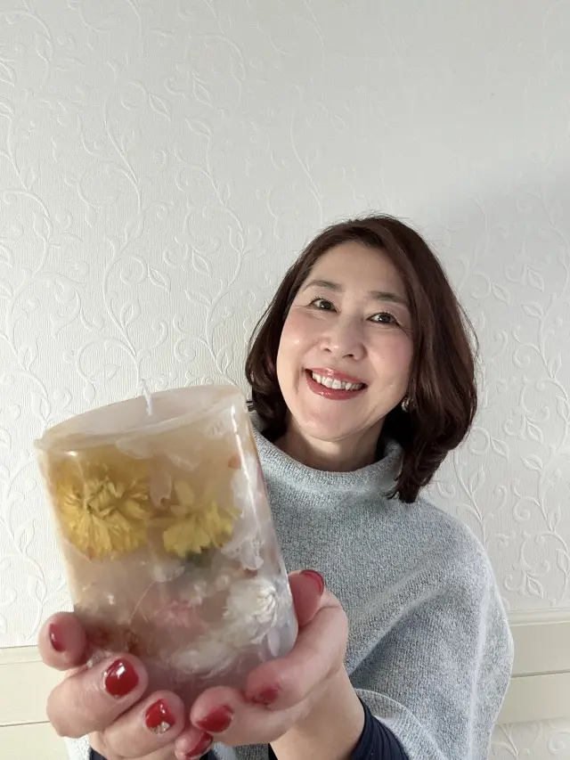 ボタニカルキャンドル作り