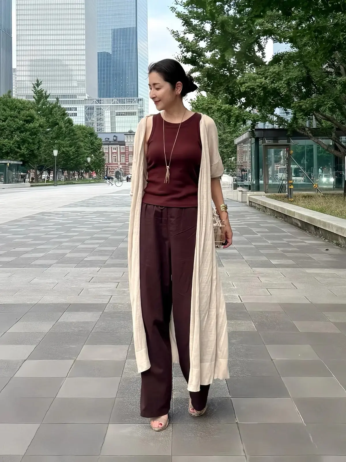 ユニクロ リネンブレンドイージーパンツ・ブラトップ愛用　華組  松ヶ崎由紀子さん