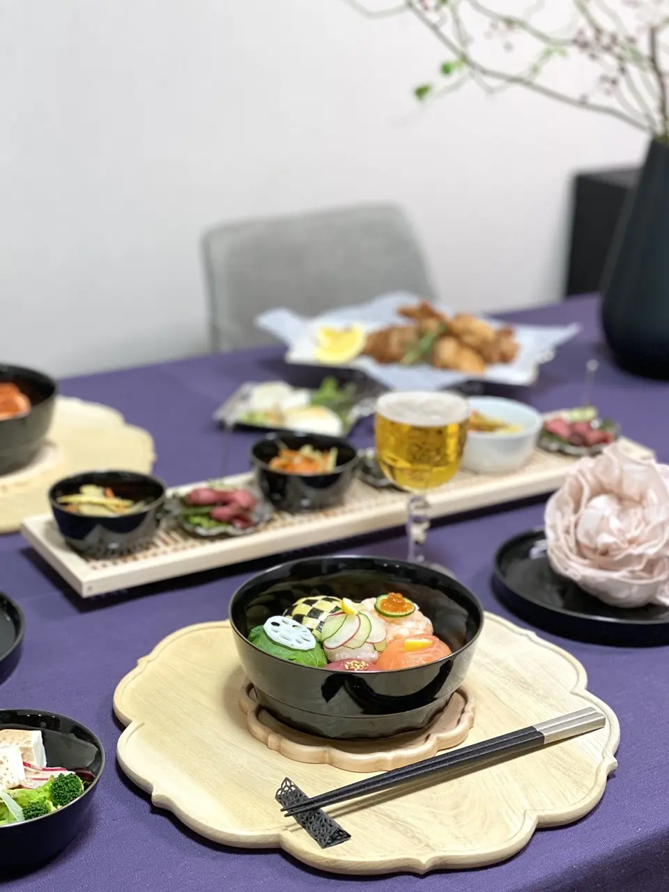 次女の誕生日ディナーテーブル お料理