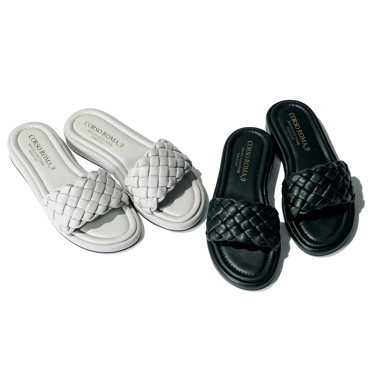 CORSO ROMA，9 メッシュフラットサンダル