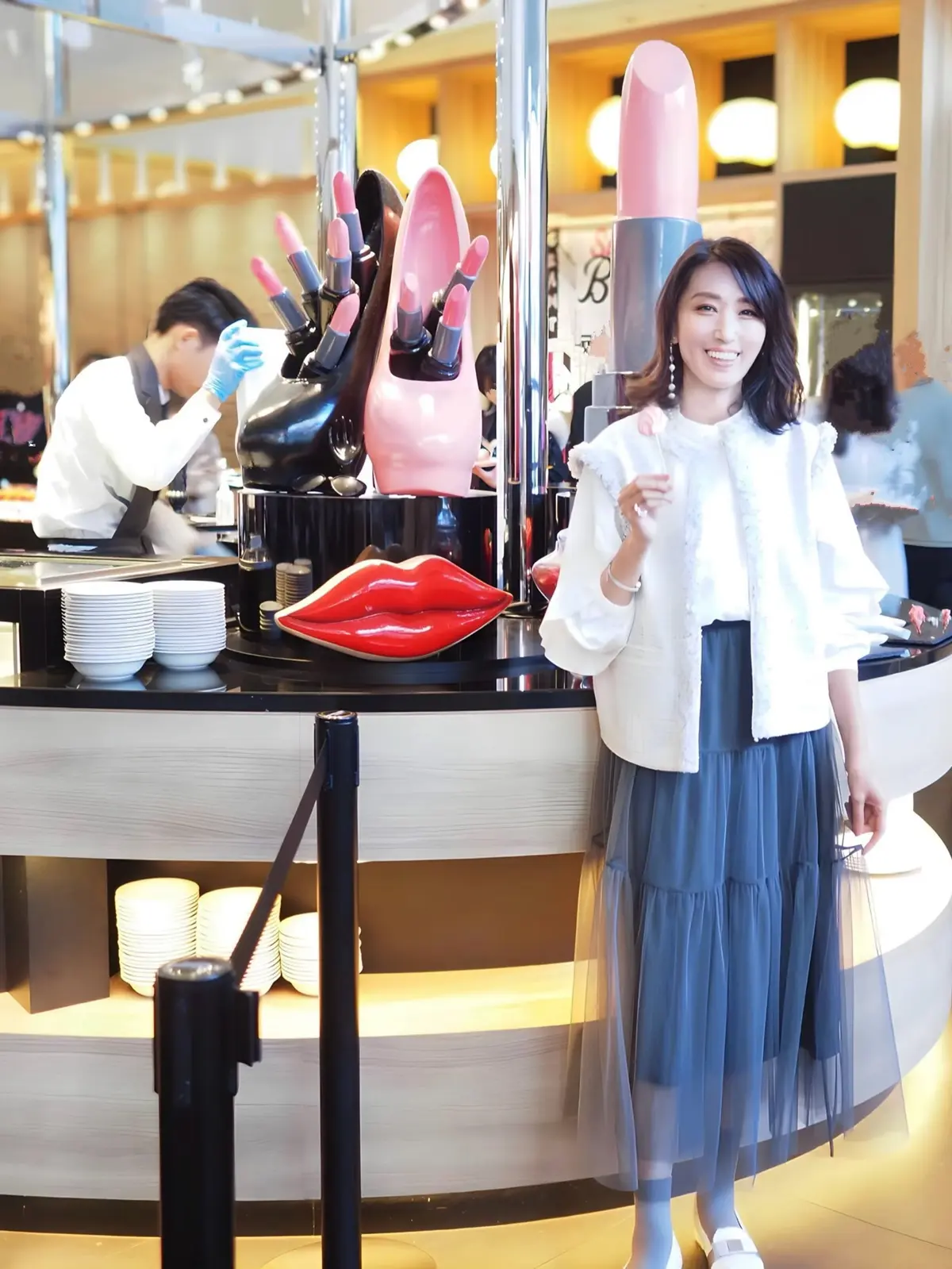 GUラッフルスリーブブラウス(長袖) カラー: 01 OFF WHITE