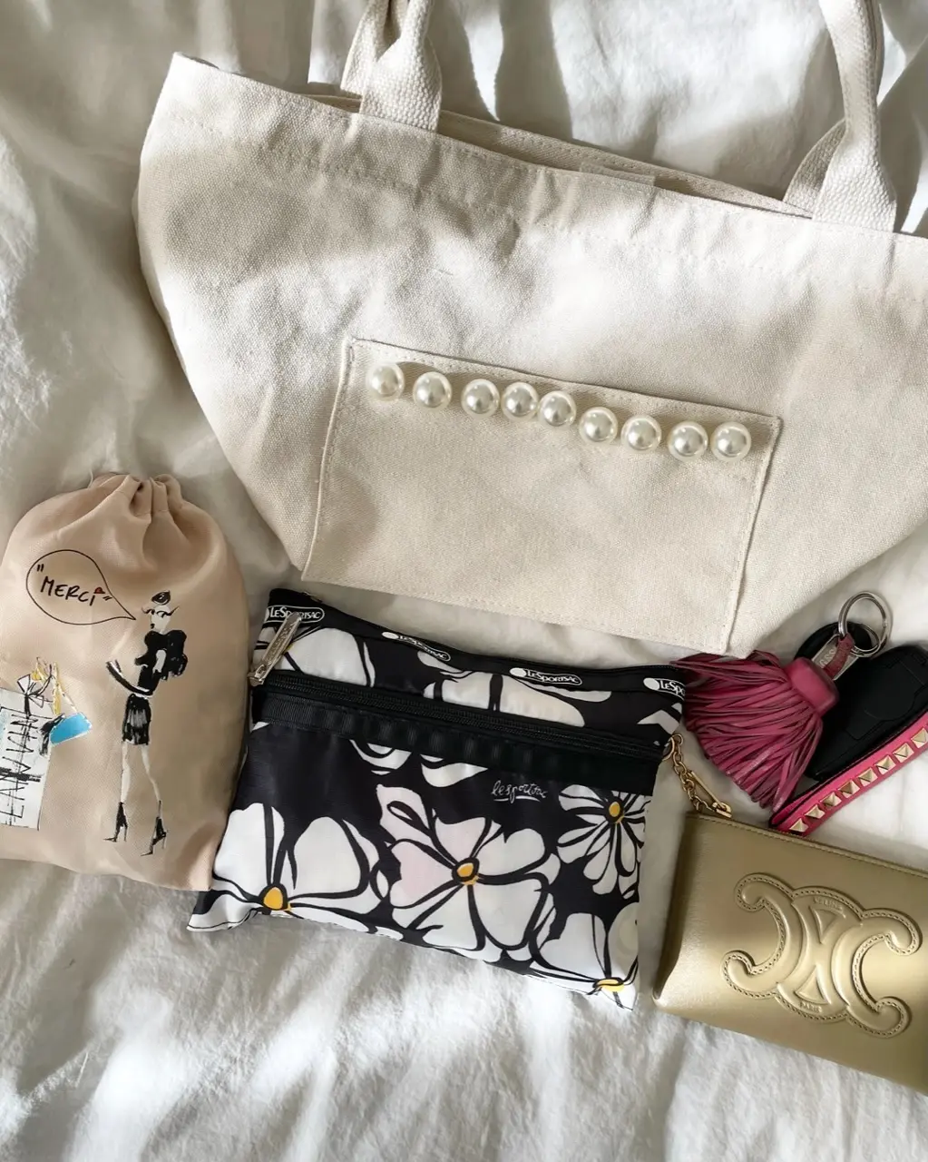 【エクラ4月号付録】レスポートサック × エクラ「大人の花柄ポーチ」